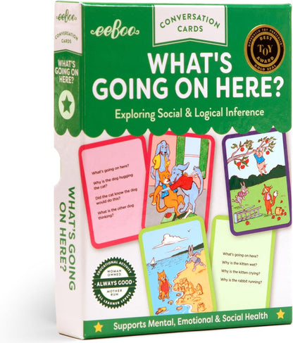 eeBoo: What Do I Do - 48 Conversation Flashcards, Develops Empathy Through Friendly Illustrations of Social Situations, Develop Social and Emotional Intelligence, for Ages 3 and up