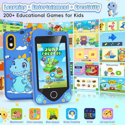 PROGRACE Kids Smart Phone - Talk & Text Learning Toys Cell Phone with Parental Controls, Safe Apps, 4.2" Touchscreen, Dual Camera, Games, Christmas Birthday Gifts for Kids Boys Girls Ages 5-14