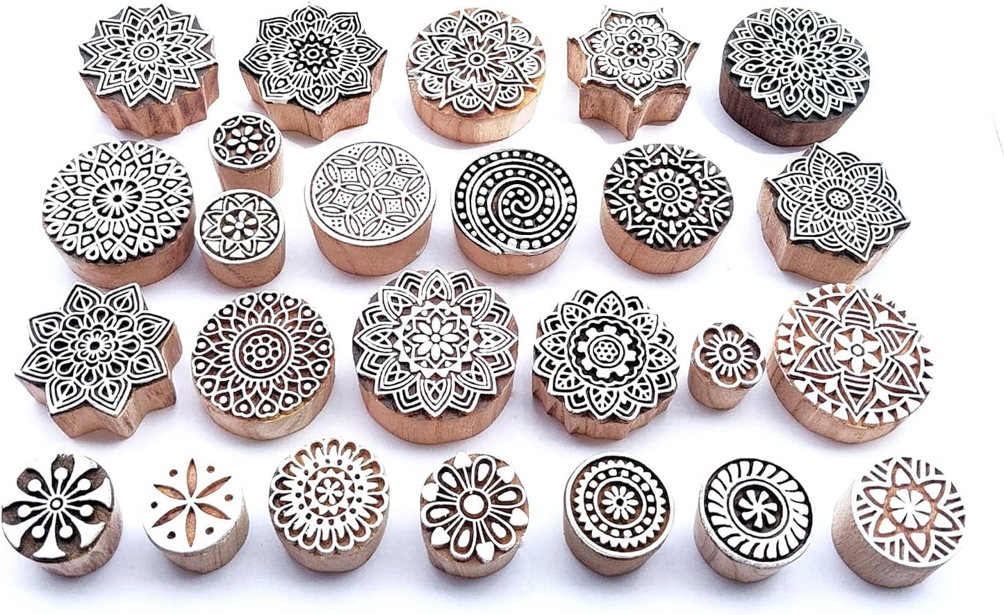 Royal Kraft Assorted Wooden Block Printing Stamps (Set of 10) Bulk01_10