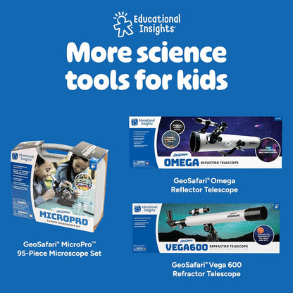 Educational Insights GeoSafari Stereoscope - Beginner Stereo Microscope for Kids 8-12, Electronic Stereoscope Viewer with Specimens, Kids Microscope Kit for Scientific Discovery, Student Microscopes