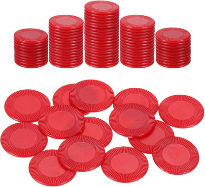 uxcell 100Pcs Plastic Poker Chips, 1 Inch Mini Bingo Chips Learning Counters Counting Counters Disks Markers Opaque Game Tokens for Game Play Math Counting, Blue, Pattern