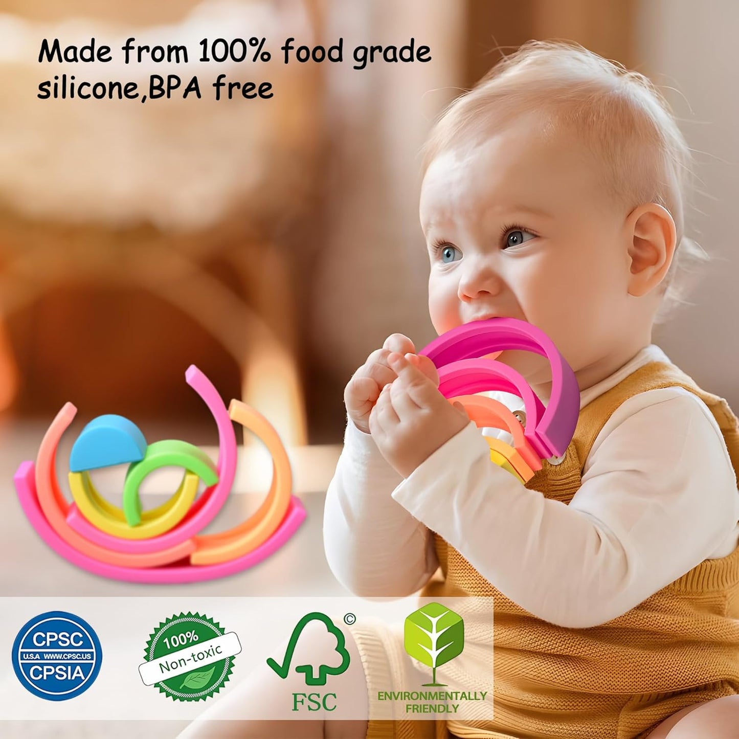 Soft Building Blocks for Toddlers, Large Building Blocks Stacking Blocks for Babies 6 Months and Up Stem Toddler Gifts, Teething Toys, 40 PCS
