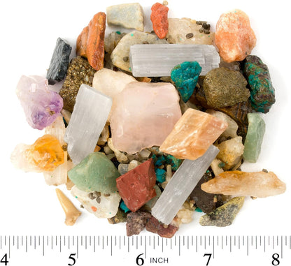 Boone's Mill Gemstone Paydirt | 5 Pounds | Gem Mining Rough Stone Mix | Rock Fossil ID Guide