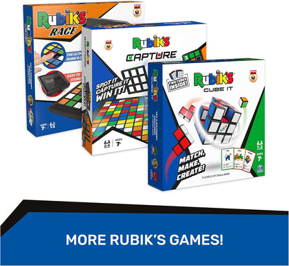 Rubik’s Cube, Rubik's Race, Ace Edition, Classic Fast-Paced Puzzle Strategy Sequence Board Game, Problem-Solving Brain Teaser, Color-Matching Game, 2 Players, for Adults, Teens, Kids Ages 7 & Up