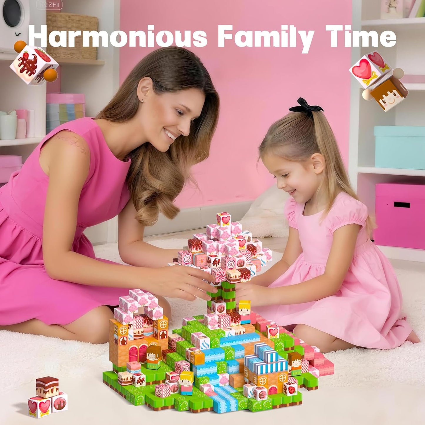 Mini Magnetic Tiles Toddler Travel Essentials Set,1.5Inch 42PCS Magnetic Building Tiles Portable Construction Toys for Airplane Car Kid Aged 3+ Birthday Gift