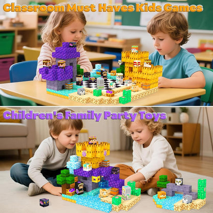 Magnetic Blocks, Magnetic Tiles Building Blocks, Magnet Cubes Toddler Kids Toys, Sensory STEM Toys for 3-5 4-6 5-7 6-8 Year Old Boys Girls Easter Birthday Gifts Travel Outdoor Kids Games (0.8IN/2CM)