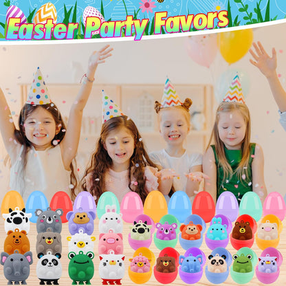 ChildFun 24 PCS Party Favors for Kids,3D Animal Pop Toys,Goodie Bags Stuffers for Kids,Pinata Stuffers Carnival Prizes,Fidget Toys Bulk,Prize for Classroom,Suction Toys for Toddlers
