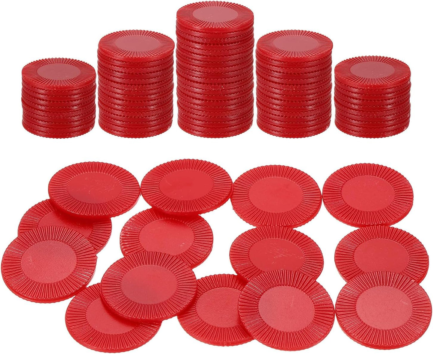 uxcell 100Pcs Plastic Poker Chips, 1 Inch Mini Bingo Chips Learning Counters Counting Counters Disks Markers Opaque Game Tokens for Game Play Math Counting, Blue, Pattern