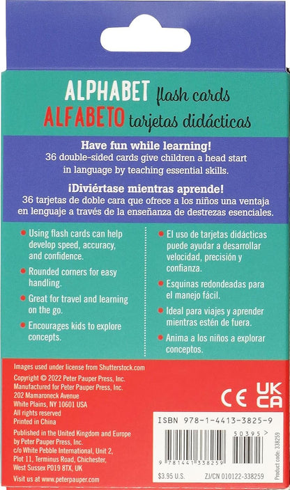 Bilingual Flash Cards - The Alphabet (English and Spanish Edition)