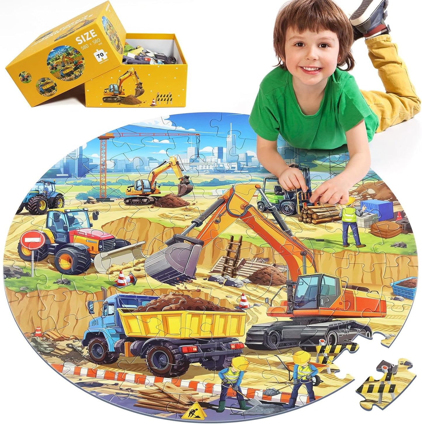 DIGOBAY Underwater Ocean Floor Puzzle for Kids Ages 4-6, Shark Toys for Boys Girls, 70 Pieces Large Jigsaw Shark Puzzles for Kids Ages 3-8, Educational Ocean Animals Toys for Birthday Christmas