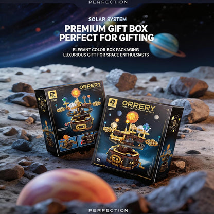 Spinning Solar System Space Building Kit, STEM Model with Rotating Planets, Sun and Astronomy Educational Toys for Kids, Outer Space Birthday Gift for Ages 6+