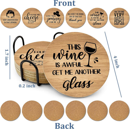 Golden Girls TV Show Merchandise,6 PCS Cork Coasters for Drinks,Funny Set with Coasters Holder,Golden Girls Fans Clean Dirty Dishwasher Magnet,Refrigerator Sign Kitchen Decor Gifts