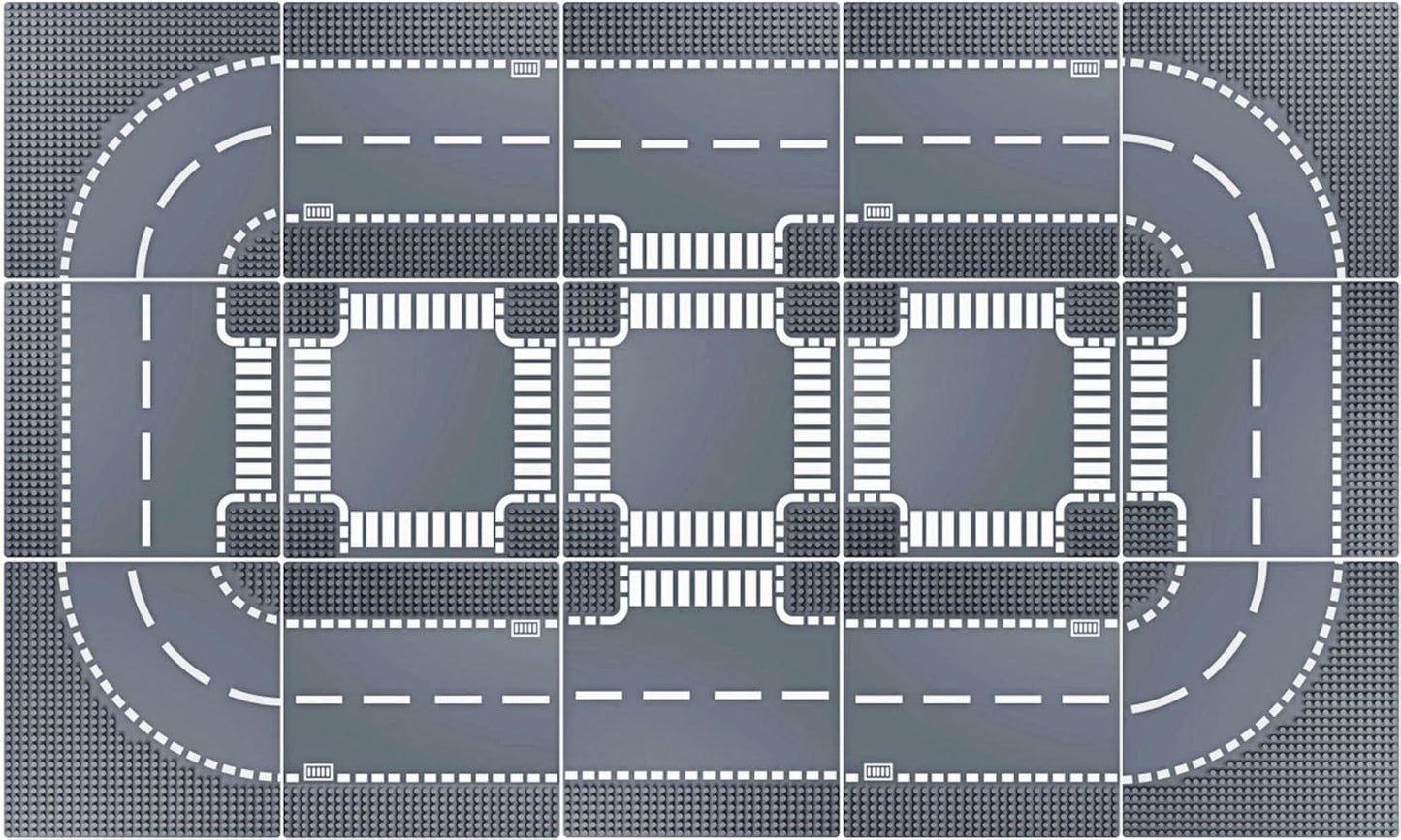 Road Base Plates - 15 City & Street Plates, 10"x10" Road Baseplates