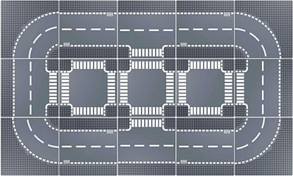 Road Base Plates - 15 City & Street Plates, 10"x10" Road Baseplates