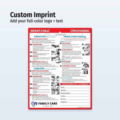 Safety Magnets by ZOCO – Infant and Child CPR & Choking Magnet – Laminated 8.5"x11" Emergency Numbers Fridge Card – First Aid Heimlich Maneuver for Parents, Caregivers, Daycare, Babysitters