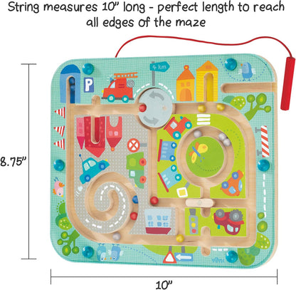 HABA Busy Board for Toddlers 2-4: Number Maze Magnetic Puzzle Game - Toddler Travel Toys for Preschoolers, STEM Toy Encourages Color Recognition, Fine Motor & Counting
