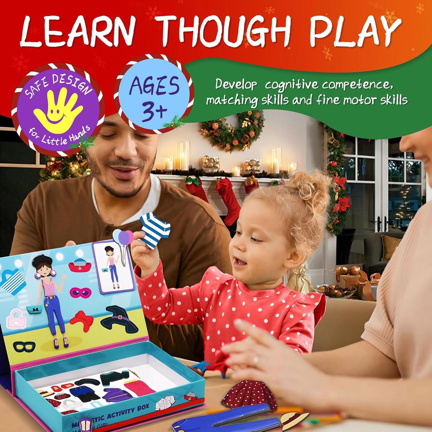 Marble Run for Kids, Vertical Magnetic Marble Maze Track with Doodle Board & Residue-Free Nano-Adhesive, STEM Explorers Brain Teaser Toy for Boys Girls Ages 3-12, Creative Thinking Games Gifts