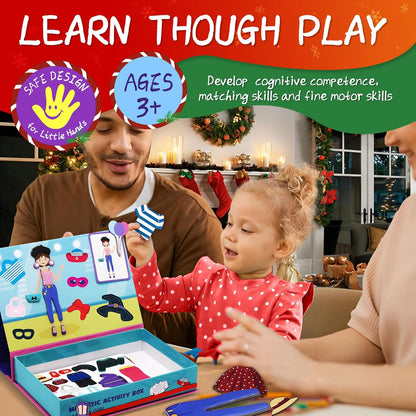 Marble Run for Kids, Vertical Magnetic Marble Maze Track with Doodle Board & Residue-Free Nano-Adhesive, STEM Explorers Brain Teaser Toy for Boys Girls Ages 3-12, Creative Thinking Games Gifts