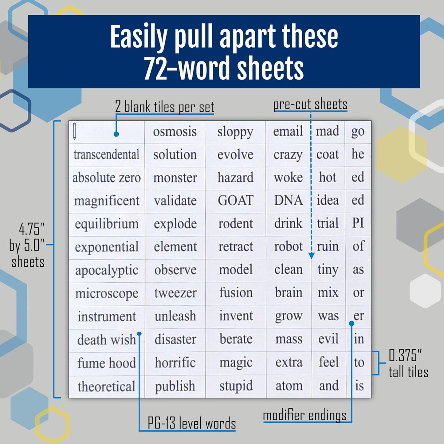 Engineering Word Magnets Kit - Funny Nerdy Poetry Set for College to PhD & Professional Engineers - Ideal Cool Geek Gifts Office Refrigerator-Magnetic White Board - Perfect for STEM Students & Adults