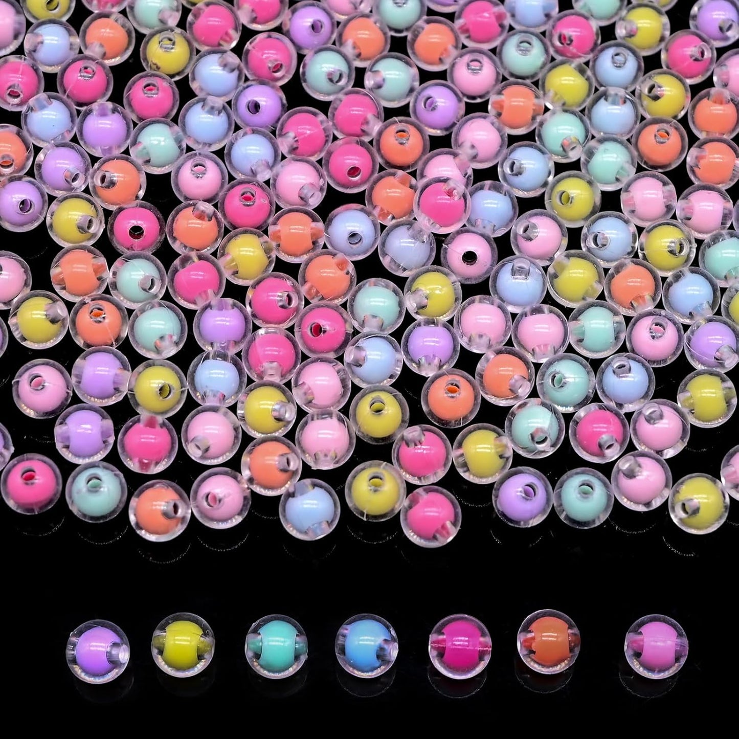 200g+ Candy Bulk Assorted Cute Kandi Beads for Jewelry Making, Bracelet Making Kit, Craft Supplies Charm Beads(Mixed II)