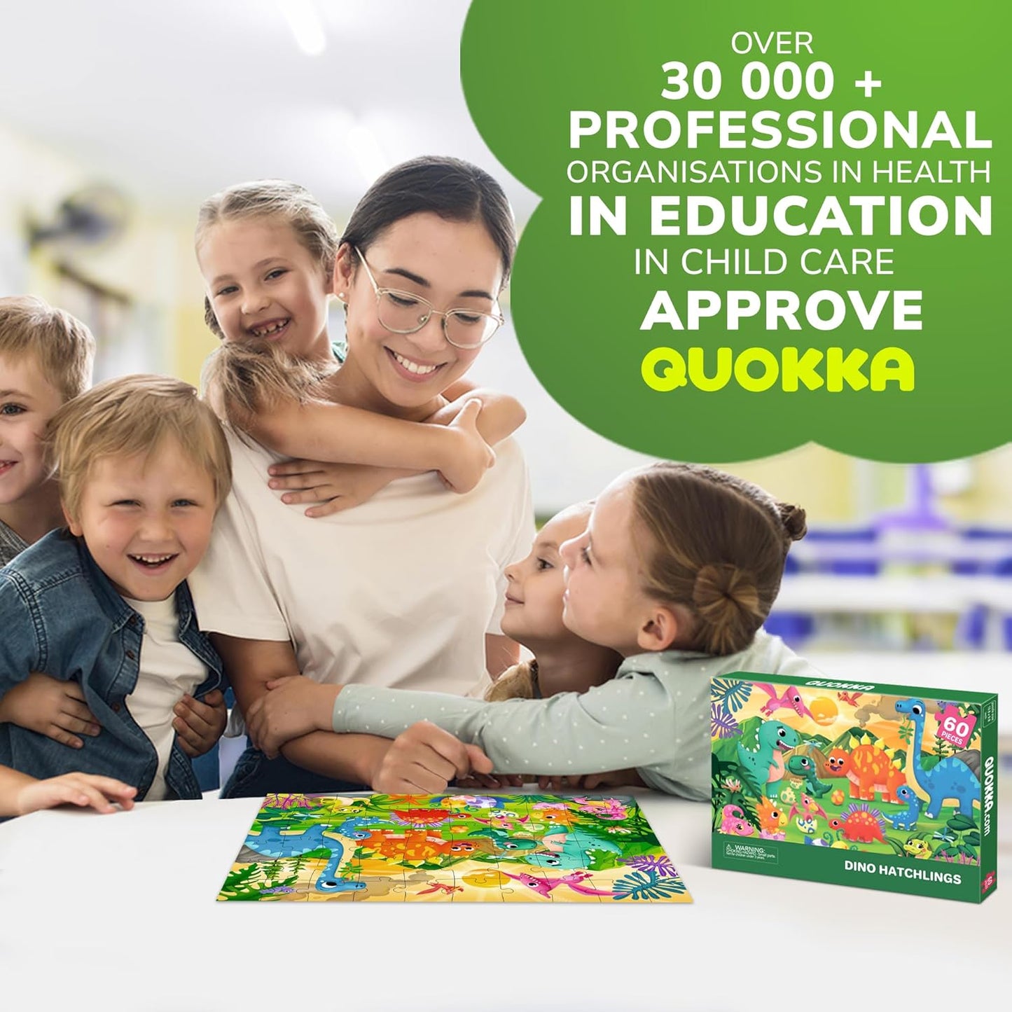 QUOKKA Puzzles for Kids Ages 4-6 – 60 Piece Jigsaw Puzzles for Toddlers Ages 3-5 with Unicorns – Quiet Time Toy for Preschoolers 2-4 – FSC Certified Educational Learning Game for Boys and Girls