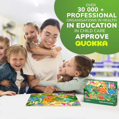 QUOKKA Puzzles for Kids Ages 4-6 – 60 Piece Jigsaw Puzzles for Toddlers Ages 3-5 with Unicorns – Quiet Time Toy for Preschoolers 2-4 – FSC Certified Educational Learning Game for Boys and Girls