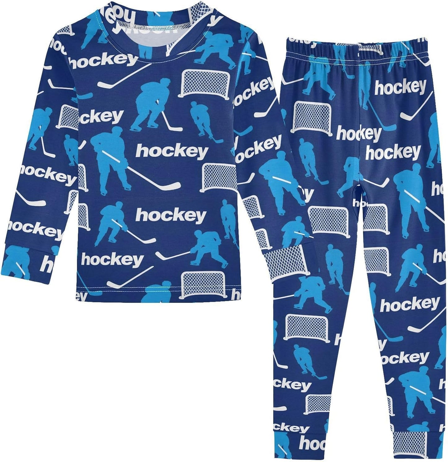 ALAZA Shark Starfish Palm Tree 2 Piece Pajama Set Long Sleeve Top and Pants Sleepwear Unisex - Colors B