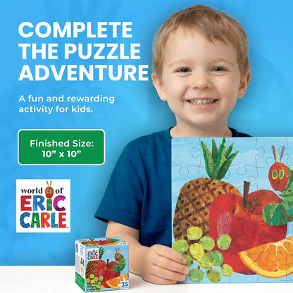 MasterPieces Officially Licensed 25 Piece Eric Carle Jigsaw Puzzle for Kids - Hungry Caterpillar - 10"x10"
