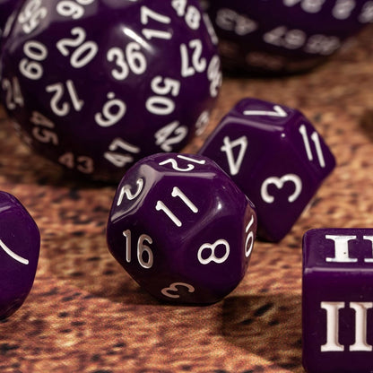 15 Pieces Complete Polyhedral DND Dice Set D3-D100 Spherical D&D Dice Set with Dragon Eye Dice Bag, D100 Dice for RPG Table Games(Black w/Purple Numbers)