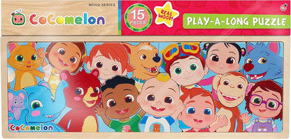 CoComelon 51-piece Classic ABC Wooden Block Set, Preschool Building Toys, Learning and Education