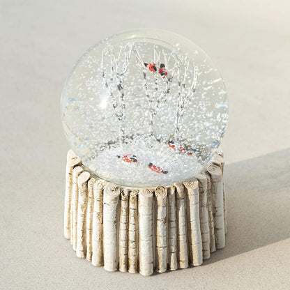 Flamingo Snow Globe for Adults, Christmas Snow Globes for Girls Kids Women, 100MM Glitter Snowglobe Gifts for Valentines Halloween Birthday Table Decor