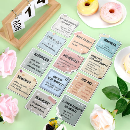Copkim 20 Pcs Mental Health Magnets Motivational Daily Reminders Magnets with Positive Affirmations Mental Health Awareness Items for Lockers, Fridges, Home, Office, and Classroom Use(Morandi)