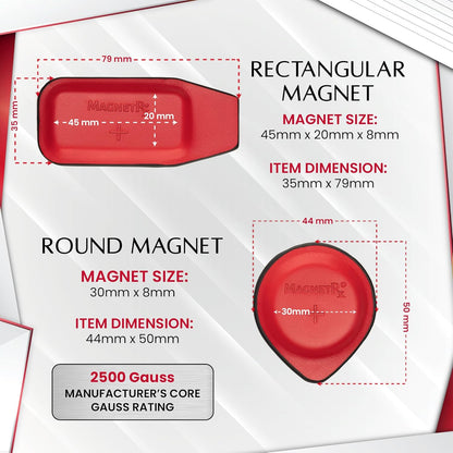 MagnetRX® Biomagnetic Magnets Kit – Imanes para Biomagnetismo Médico – Dr Goiz Magnets for Biomagnetism Bio Magnet Pair – 5200 Gauss Large Round Magnet (6 Units)
