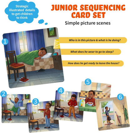 Sequence for Kids Cards, Speech Therapy Materials, Homeschool SEL, Autism, Tell A Story Picture Cards, Social Skills, Picture Cards, ESL, ELL