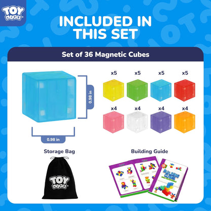 64PCS Magnetic Blocks, Magnetic Building Blocks for Kids Ages 3 4 5 6 Year Old, Magnet Cubes, Autism Montessori Toys, Preschool STEM Educational Sensory Magnet Toys Gifts for Kids 3-5 4-8