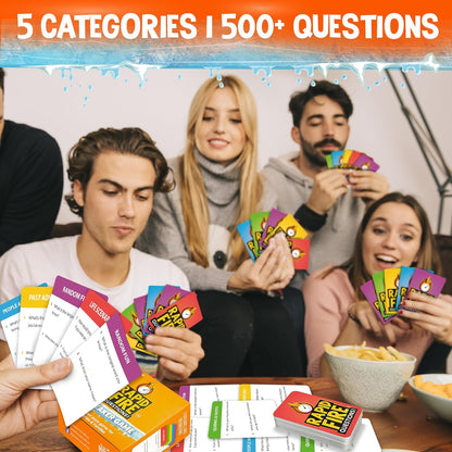 QUOKKA Family Conversation Cards Game - Break The Ice Game for Kids and Families - Icebreaker Cards with 500+ Questions - Family Game for Kids 8-12 - Perfect for Families Games Night I Travel Version