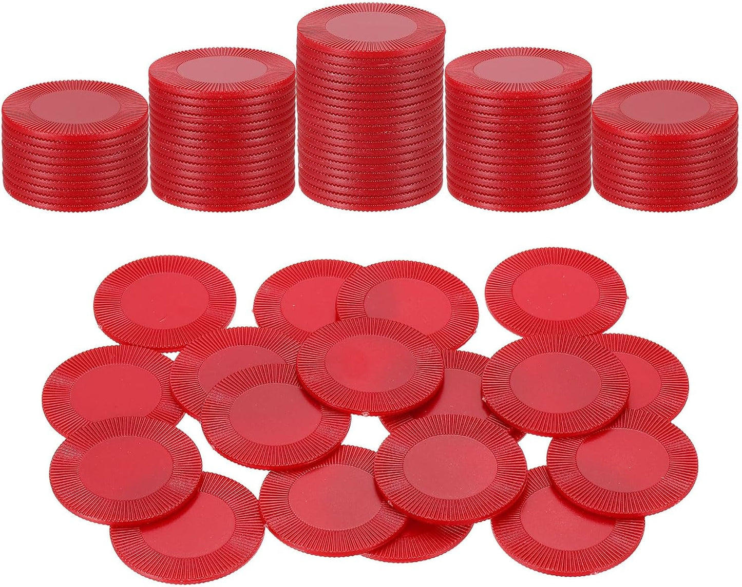 uxcell 100Pcs Plastic Poker Chips, 1 Inch Mini Bingo Chips Learning Counters Counting Counters Disks Markers Opaque Game Tokens for Game Play Math Counting, Blue, Pattern