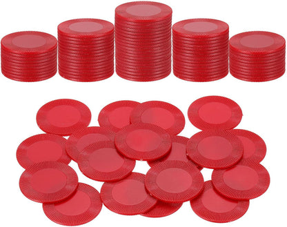 uxcell 100Pcs Plastic Poker Chips, 1 Inch Mini Bingo Chips Learning Counters Counting Counters Disks Markers Opaque Game Tokens for Game Play Math Counting, Blue, Pattern
