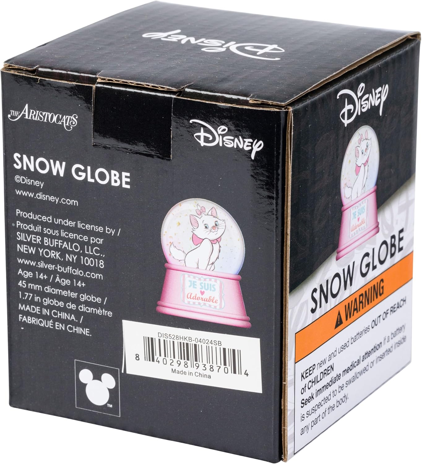 Silver Buffalo Disney Mickey and Friends Mini Light Up Snow Globe│Minnie Mouse│3.8 Inches Tall, 45mm (Small)