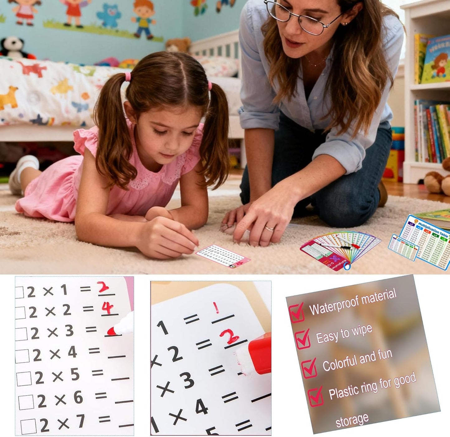 0-12 Multiplication Flash Cards, Multiplication Times Table Chart Flash Cards, Multiplicationtimes Table Chart,Fun Educational Math for 1st 2nd 3rd Grades