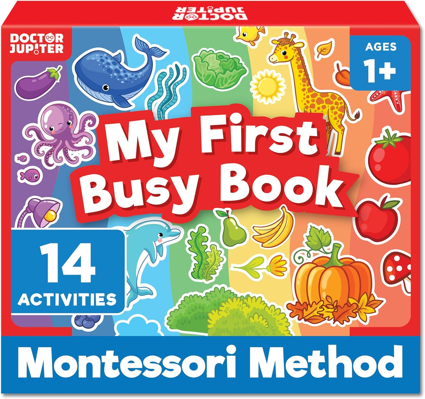 Doctor Jupiter My First Montessori Busy Book for Toddlers 1+ Year Olds | Preschool Learning Activities - Educational Travel Toys | Birthday Gift for Girls Ages 1,2,3
