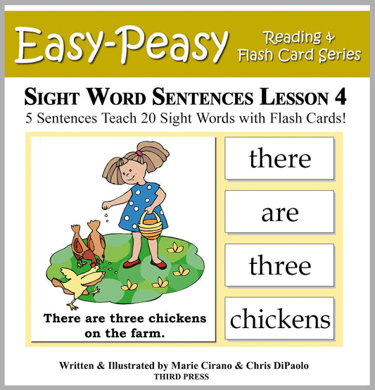 Sight Word Sentences Lesson 4: 5 Sentences Teach 20 Sight Words with Flash Cards (Learn to Read Sight Words)