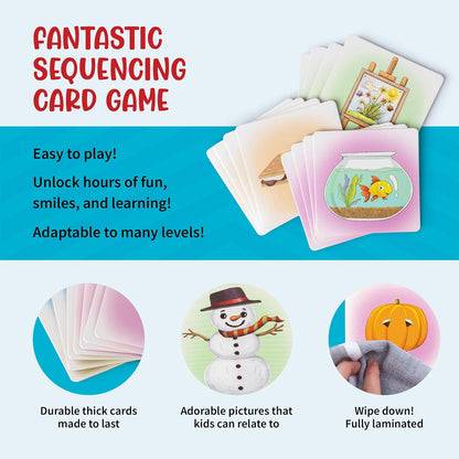 Sequence for Kids Cards, Speech Therapy Materials, Homeschool SEL, Autism, Tell A Story Picture Cards, Social Skills, Picture Cards, ESL, ELL