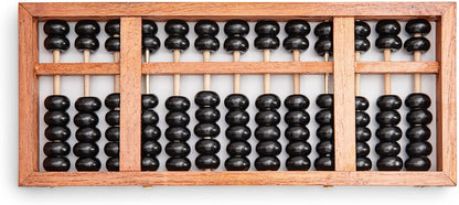 Black long Di fang Digital Standard Abacus-28.5cm-Professional 13-Column Soroban Calculator (Functional and Educational Tool) Vintage-Style Chinese Wooden Abacus.