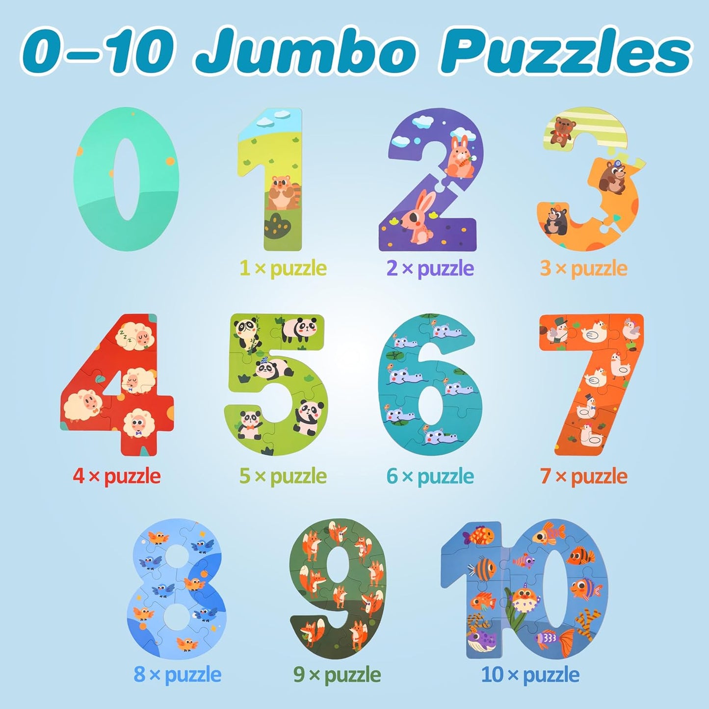 Wooden Jumbo Alphabet ABC Letter Toddler Puzzles Color Shape Animals Recognition Montessori STEM Jigsaw Preschool Learning Educational Toy for Kids 3 4 5 Years Old Boys Girls