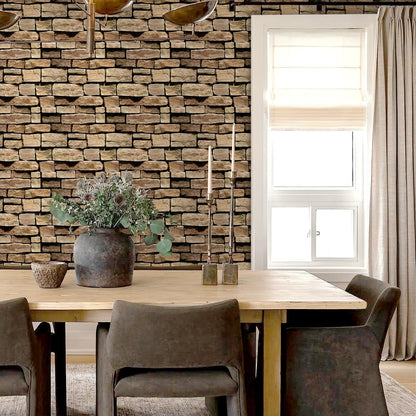 COMSTICKC 3D Faux Gray Stone Wall Sticker Peel and Stick Wall Panels,10 Pcs of 12"X12",Ultra-Light Thin PVC Decorative Tiles Rocks Stone Backsplash Interior Decor,Paintable