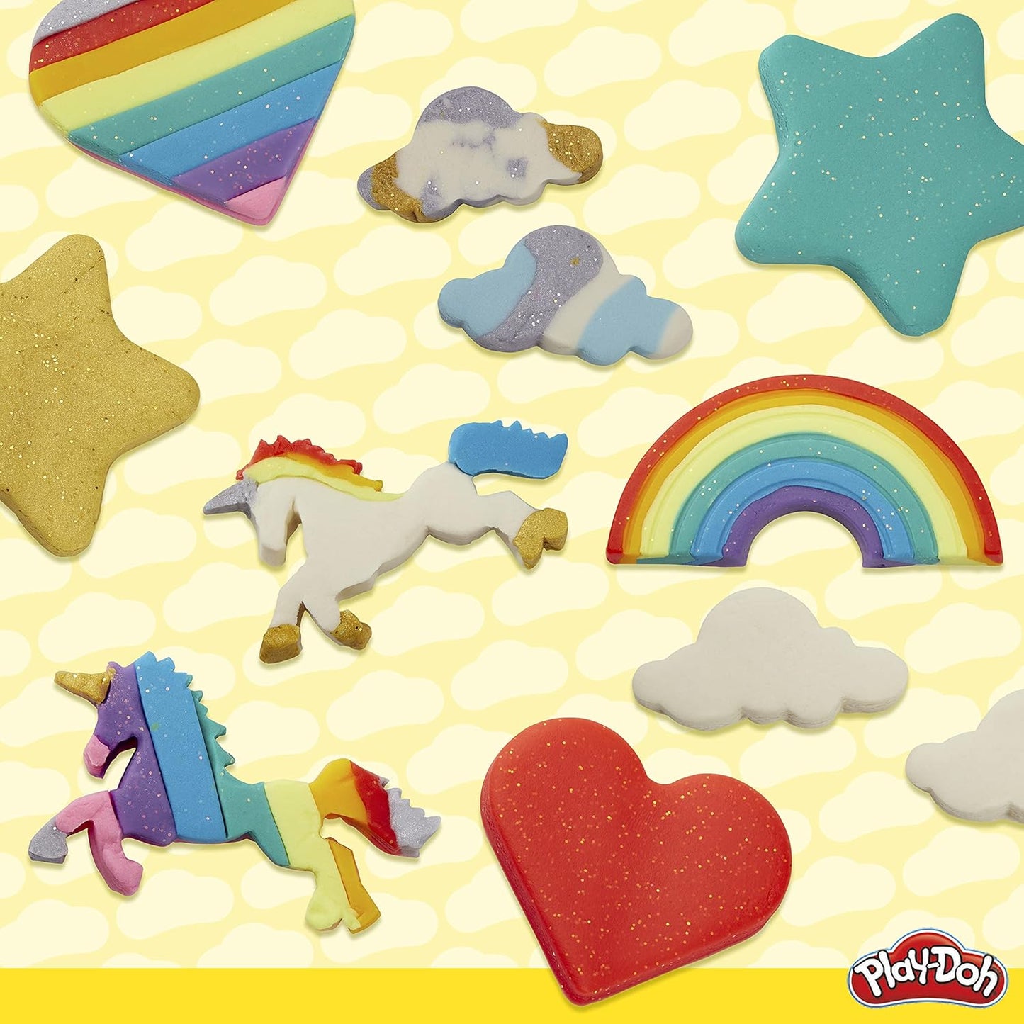 Play-Doh Unicorn Theme 13-Pack of Non-Toxic Modeling Compound Including Sparkle and Metallic Colors Plus 6 Tools (Amazon Exclusive)
