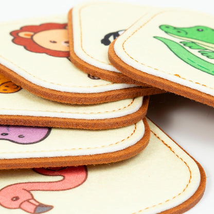 Felt Matching Game for Ages 2–4 – Soft and Safe for Ages 1+ – Montessori Memory Game – Sensory Flash Cards – Best Educational Gift for Ages 1–3 - Woodland Animal Theme