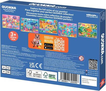 QUOKKA Puzzles for Kids Ages 4-6 – 60 Piece Jigsaw Puzzles for Toddlers Ages 3-5 with Unicorns – Quiet Time Toy for Preschoolers 2-4 – FSC Certified Educational Learning Game for Boys and Girls