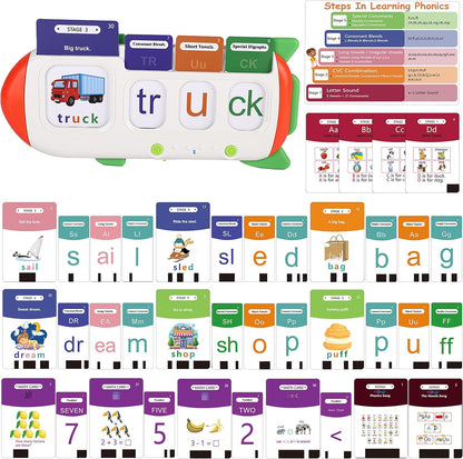 Talking Flash Cards for Toddlers 2-8,Montessori Toys for Autism,107 Sight Words,Alphabet CVC Learning Toy,Speak and Spell Phonics Games for Kindergarten,Educational Birthday Gift for Kids